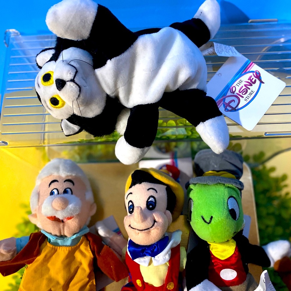 DISNEY EXCLUSIVE NWT VTG 90s PINOCCHIO RETIRED BEAN BAG PLUSH COMPLETE SET OF 4 - Picture 6 of 13